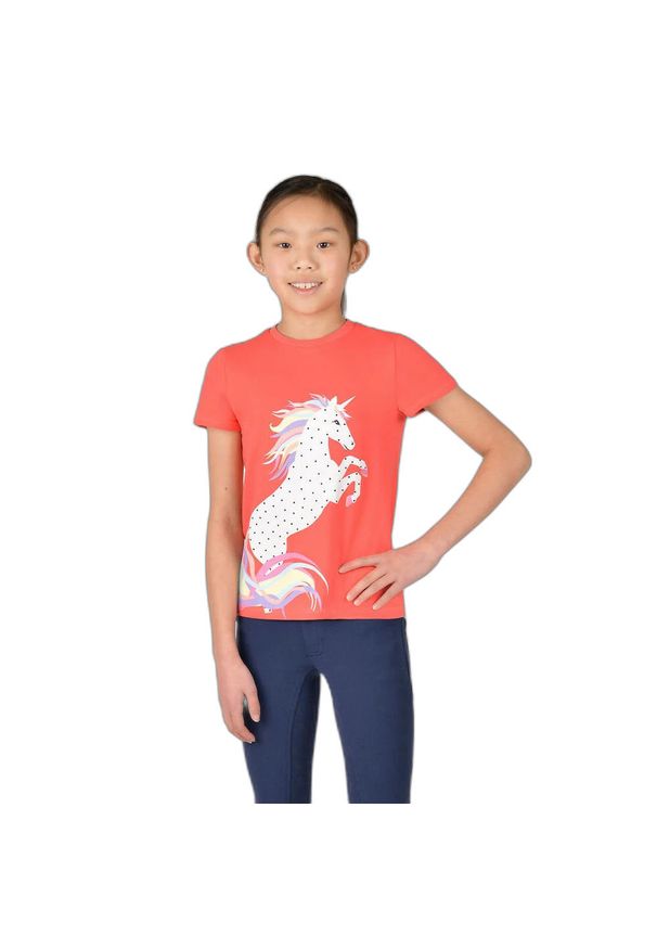 DUBLIN - Koszulka dla dzieci Dublin Tilly. Kolor: pomarańczowy. Sport: jeździectwo