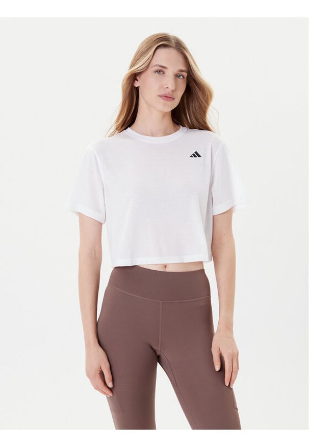 Adidas - adidas Koszulka techniczna Train Essentials JC9556 Biały Loose Fit. Kolor: biały. Materiał: syntetyk