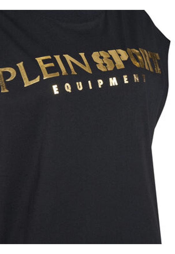 Plein Sport Tank top PAEC MTK8319 STE001N Czarny Regular Fit. Kolor: czarny. Materiał: bawełna. Styl: sportowy