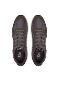 EA7 Emporio Armani Sneakersy X8X151 XK354 T995 Brązowy. Kolor: brązowy. Materiał: zamsz, skóra #4