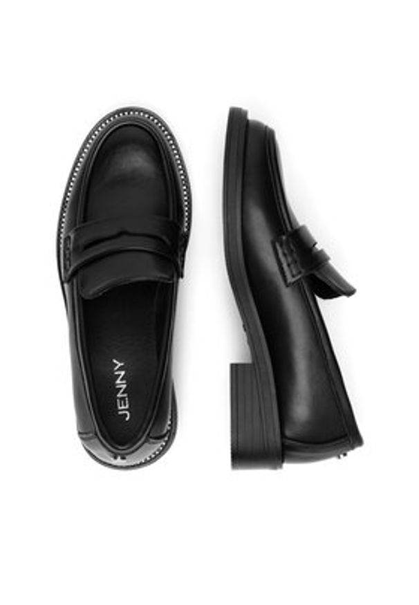 Jenny - JENNY Mokasyny HY23396-1 Czarny. Kolor: czarny. Materiał: materiał