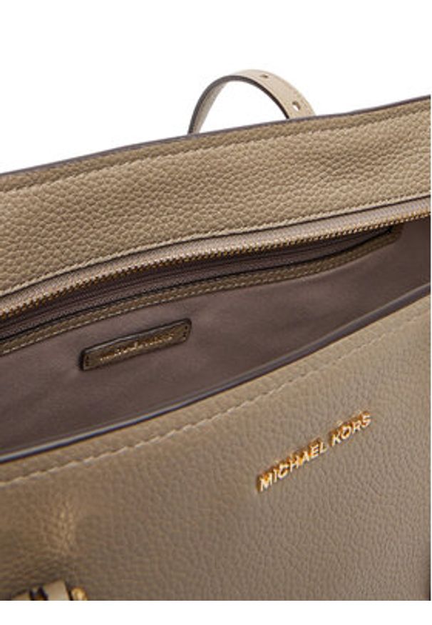 MICHAEL Michael Kors Torebka Quinn 30T5GQNT9L Beżowy. Kolor: beżowy. Materiał: skórzane