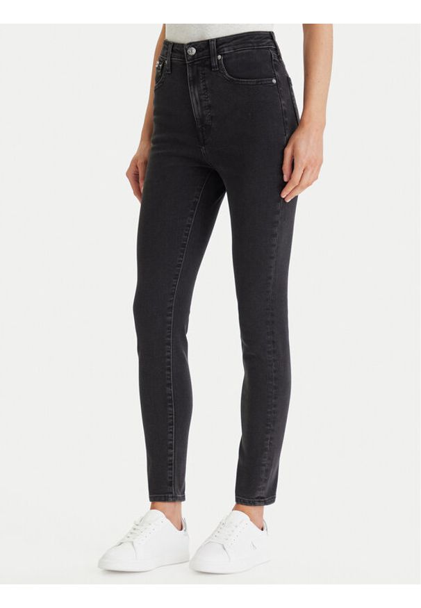 Calvin Klein Jeans Jeansy LV047E632G Czarny Skinny Fit. Kolor: czarny