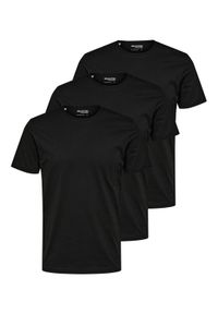 Selected Homme Komplet 3 t-shirtów Haxel 16087854 Czarny Regular Fit. Kolor: czarny. Materiał: bawełna #1