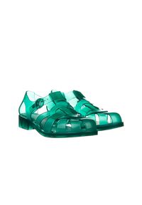 melissa - Sandały Melissa Heart Sandal Capetos AD Green Transparent 010407, Zielony, Guma. Zapięcie: klamry. Kolor: zielony. Materiał: tworzywo sztuczne. Sezon: lato. Obcas: na obcasie. Wysokość obcasa: średni #4