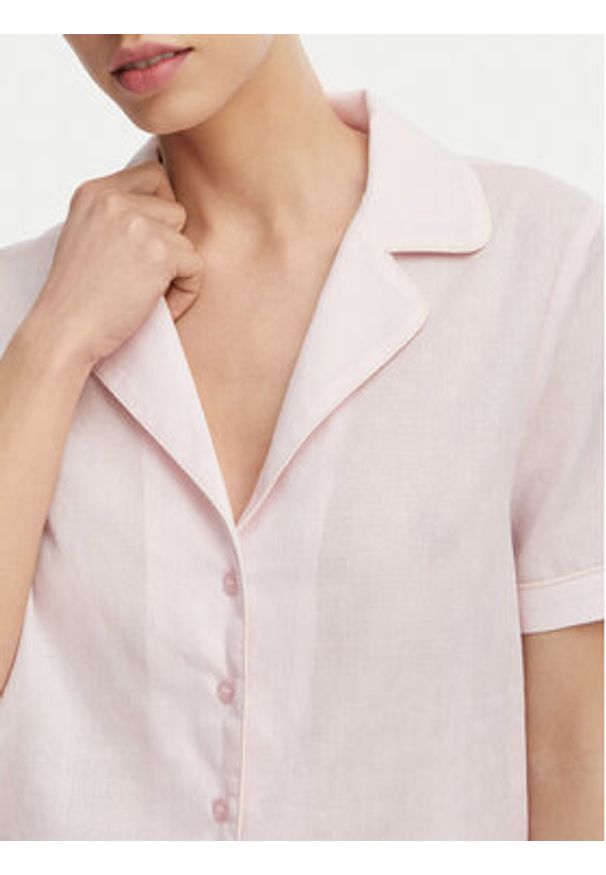 Guess Piżama O6GX00 WN011 Różowy jasny Regular Fit. Kolor: różowy. Materiał: bawełna