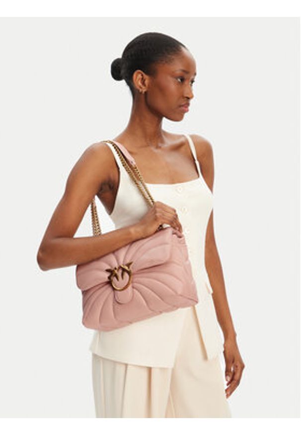 Pinko - PINKO Torebka Love Puff Classic Cl AI 24-25 PLTT 100038 A1EX Różowy. Kolor: różowy. Materiał: skórzane