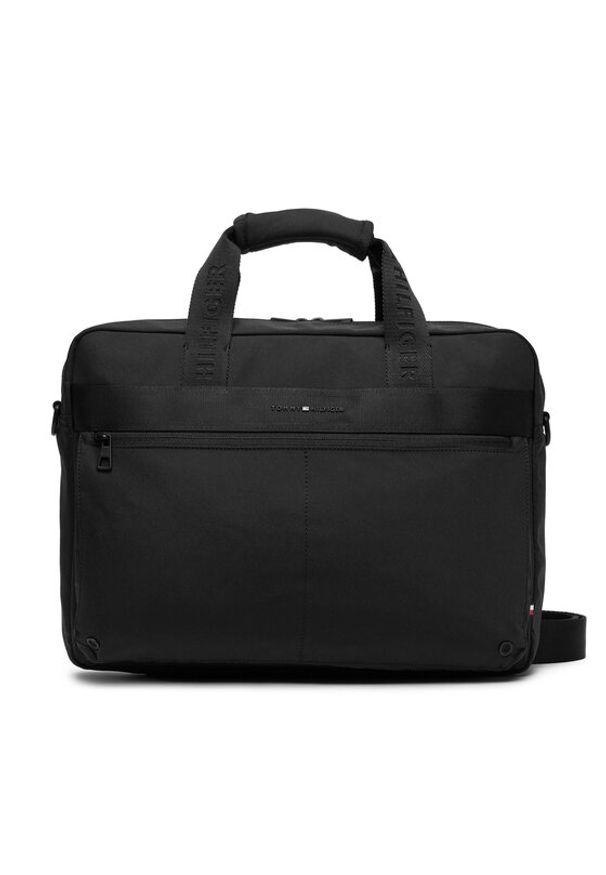 TOMMY HILFIGER - Tommy Hilfiger Torba na laptopa Th Commuter Computer Bag AM0AM13612 Czarny. Kolor: czarny. Materiał: materiał