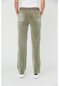 Juicy Couture - JUICY COUTURE Zielone damskie spodnie Del Ray, Rozmiar S. Kolor: zielony. Materiał: poliester, welur. Wzór: haft #8