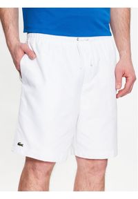 Lacoste Szorty tenisowe GH353T Biały Regular Fit. Kolor: biały. Materiał: syntetyk. Sport: tenis