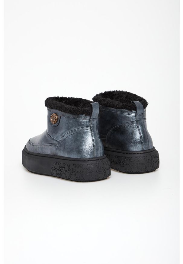 Pinko - Śniegowce damskie skórzane Yoko 22 PINKO. Materiał: skóra
