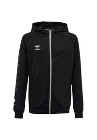 Hummel Bluza dziecięca bawełniana sportowa hml Move Grid Cotton Zip. Typ kołnierza: kaptur. Kolor: czarny. Materiał: bawełna