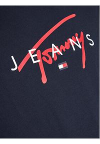 Tommy Jeans T-Shirt Signature Twist DM0DM19683 Granatowy Regular Fit. Kolor: niebieski. Materiał: bawełna