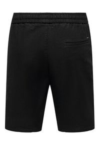 Only & Sons Szorty materiałowe 22024967 Czarny Loose Fit. Kolor: czarny. Materiał: bawełna #5