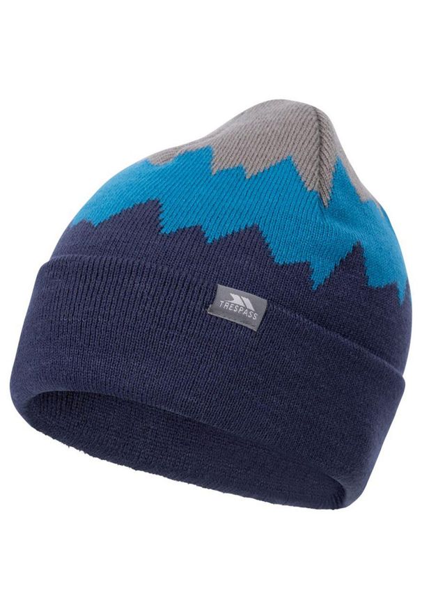 TRESPASS - Męska Czapka Cobbler Beanie. Kolor: szary, niebieski, wielokolorowy. Sezon: zima