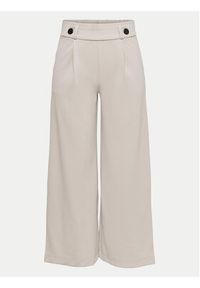 JDY Kuloty Geggo 15208417 Beżowy Wide Leg. Kolor: beżowy. Materiał: syntetyk