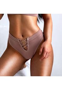 Intica - Tangi sportowe z wycięciem do ćwiczeń Denae. Kolor: żółty. Materiał: materiał #3