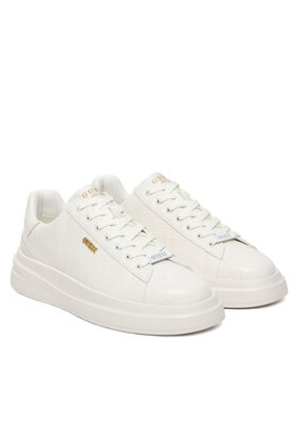 Guess Sneakersy FMPELA ELE12 Biały. Kolor: biały. Materiał: syntetyk, skóra
