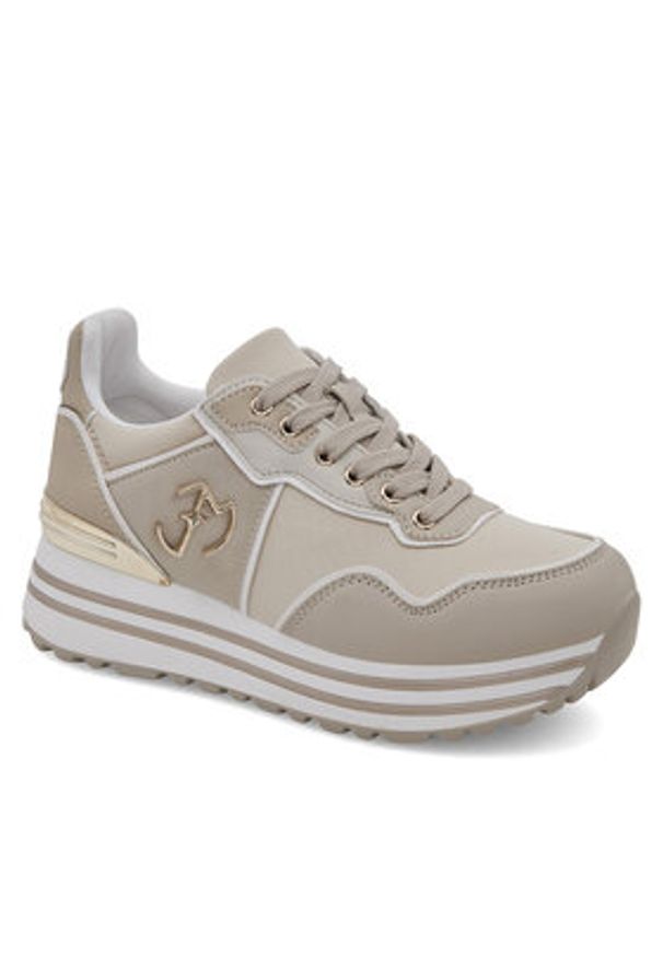 Eva Minge Sneakersy WYL3795-3 Beżowy. Kolor: beżowy. Materiał: skóra