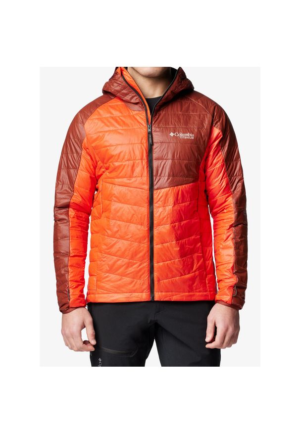 columbia - Kurtka ocieplana męska Columbia Platinum Peak II Hooded Jacket. Kolor: pomarańczowy. Sport: turystyka piesza