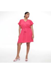 Reserved - Sukienka mini - Pomarańczowy. Kolor: pomarańczowy. Długość: mini