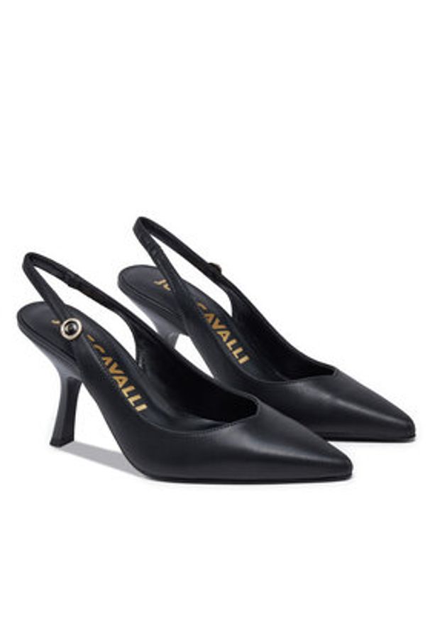 Just Cavalli Szpilki 77RA3S15 Czarny. Kolor: czarny. Materiał: skóra. Obcas: na szpilce