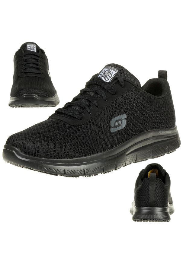 skechers - Buty do chodzenia męskie Skechers Advantage Flex Bendon. Zapięcie: sznurówki. Kolor: czarny. Materiał: tkanina. Szerokość cholewki: normalna. Sport: turystyka piesza