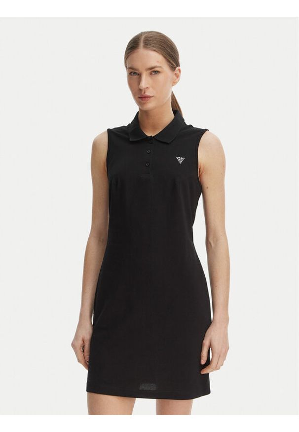 Guess Sukienka codzienna V6GK09 K3152 Czarny Regular Fit. Okazja: na co dzień. Kolor: czarny. Typ sukienki: proste. Styl: casual