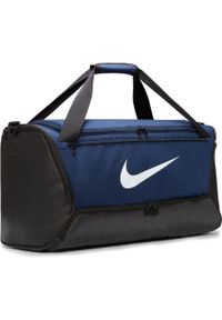 Torba sportowa Nike Brasilia treningowa na ramię z komorą na buty 60L. Kolor: niebieski. Styl: sportowy