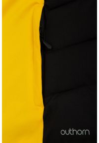 outhorn - Kurtka narciarska męska KUMN605 - żółty - Outhorn. Kolor: żółty. Materiał: poliester, mesh. Sport: narciarstwo #2