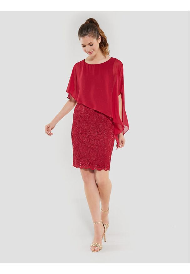 Swing Sukienka koktajlowa 77760410 Czerwony Regular Fit. Kolor: czerwony. Materiał: syntetyk. Styl: wizytowy