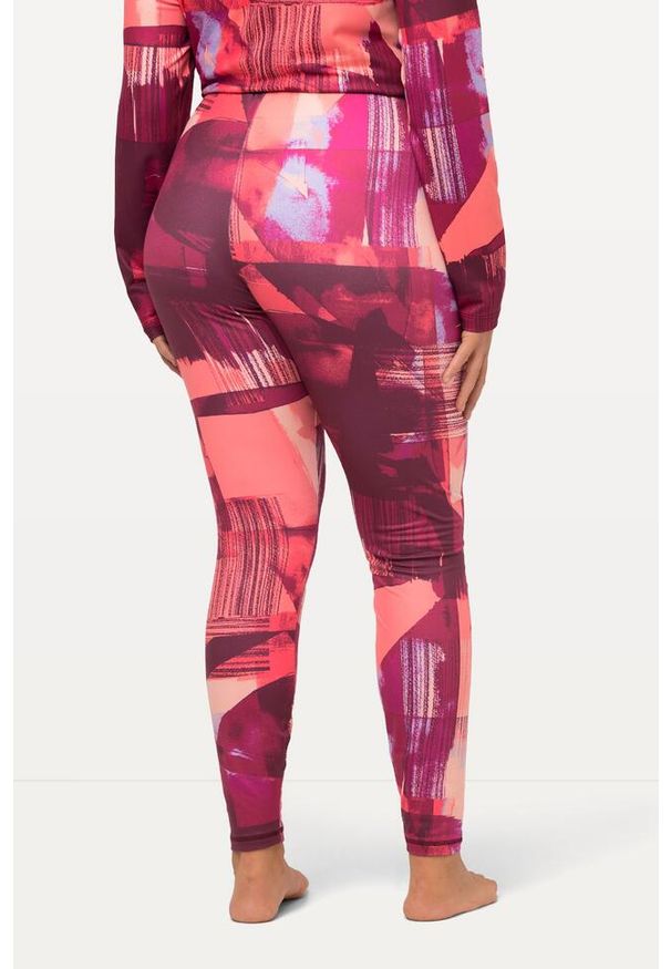 ULLA POPKEN - Damskie Narciarskie legginsy funkcyjne bardzo elastyczne z recyklingu. Kolekcja: plus size. Kolor: fioletowy. Materiał: elastan, poliester, materiał. Sezon: zima. Sport: narciarstwo