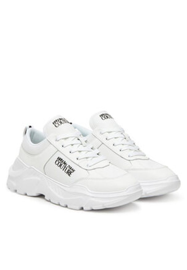 Versace Jeans Couture Sneakersy 78YA3SC1 Biały. Kolor: biały. Materiał: skóra