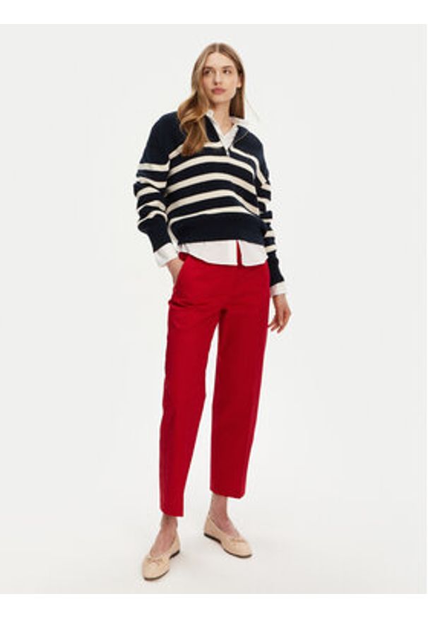 TOMMY HILFIGER - Tommy Hilfiger Chinosy WW0WW40504 Czerwony Straight Fit. Kolor: czerwony. Materiał: bawełna, lyocell
