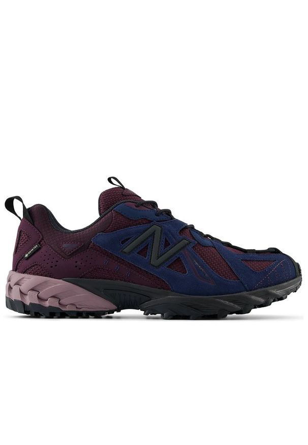Buty New Balance ML610XK - bordowe. Kolor: czerwony. Materiał: materiał, syntetyk, guma. Szerokość cholewki: normalna. Technologia: Gore-Tex. Sezon: lato