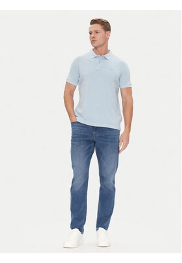 JOOP! Jeans Polo 15 JJJ-02Ambrosian 30045619 Błękitny Modern Fit. Typ kołnierza: polo. Kolor: niebieski. Materiał: bawełna