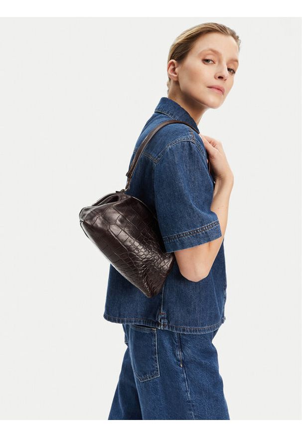 BALAGAN - Balagan Torebka Hug L Brązowy. Kolor: brązowy. Materiał: skórzane