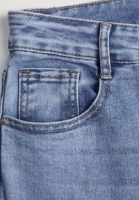 Born2be - Niebieskie Szerokie Jeansy z Bawełną i Wysokim Stanem z Efektem Gradientu Canine. Okazja: na co dzień. Stan: podwyższony. Kolor: niebieski. Wzór: gradientowy. Styl: casual, elegancki #5