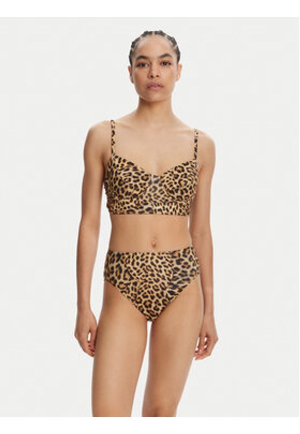 NORMA KAMALI Dół od bikini KK324ZPL326656 Brązowy. Kolor: brązowy. Materiał: syntetyk