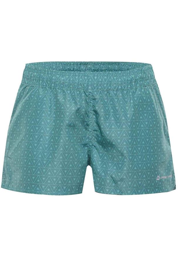ALPINE PRO - Szorty damskie Alpine Pro Kaela 2 XL - Lekkie i oddychające. Kolor: zielony. Długość: krótkie. Wzór: geometria