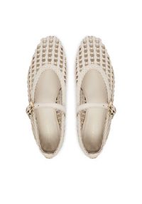 TOMMY HILFIGER - Tommy Hilfiger Baleriny Mary Jane Ballerinas FW0FW09244 Kremowy. Kolor: kremowy. Materiał: skóra #2