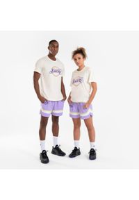 TARMAK - Koszulka do gry w koszykówkę unisex Tarmak NBA Lakers TS 900. Kolor: biały, wielokolorowy. Materiał: bawełna, poliester, materiał. Sport: koszykówka