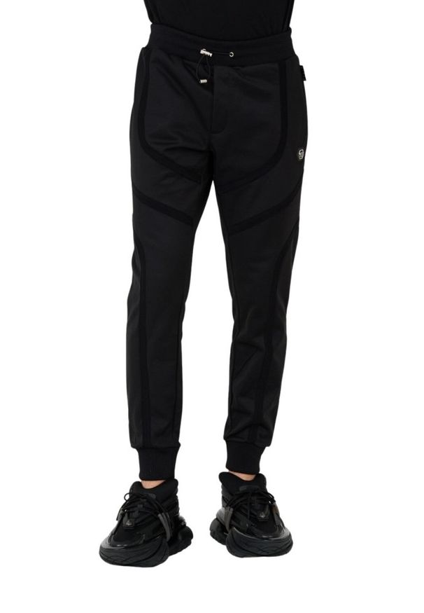 Philipp Plein - PHILIPP PLEIN Czarne męskie spodnie dresowe Jogging Trousers Basic, Rozmiar XXL. Kolor: czarny. Materiał: dresówka. Sport: bieganie