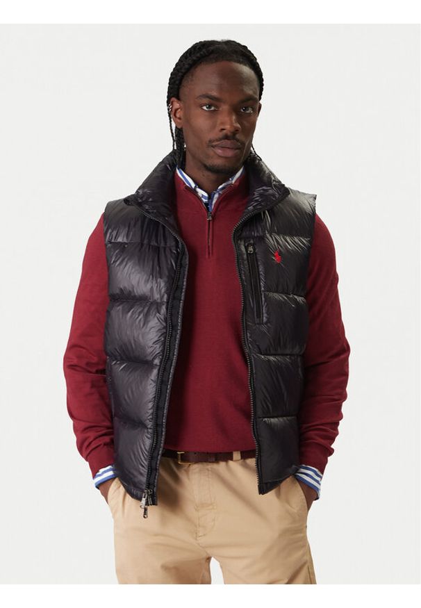 Polo Ralph Lauren Bezrękawnik 710P06138001 Czarny Regular Fit. Typ kołnierza: polo. Kolor: czarny. Materiał: syntetyk. Długość rękawa: bez rękawów