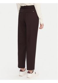 TOMMY HILFIGER - Tommy Hilfiger Chinosy WW0WW48353 Bordowy Slim Fit. Kolor: czerwony. Materiał: wełna