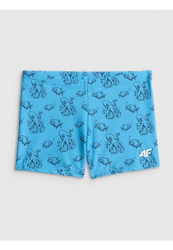 4f - 4F Kąpielówki chłopięce - niebieskie 158/164 (12-14 lat). Kolor: niebieski. Materiał: materiał