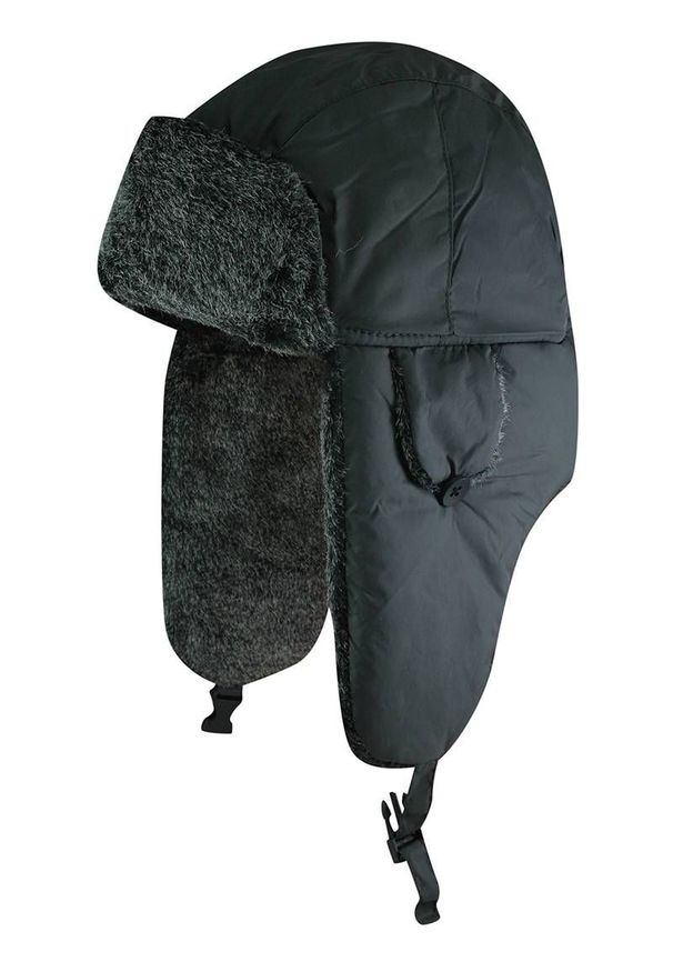 Szara czapka elegancka, na zimę