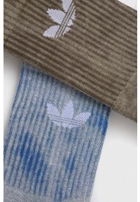 adidas Originals skarpetki 2-pack kolor niebieski. Kolor: niebieski. Materiał: materiał, włókno #2