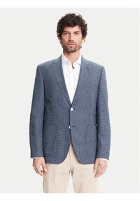 BOSS Marynarka H-Janson-FL 50545859 Granatowy Regular Fit. Kolor: niebieski. Materiał: wełna