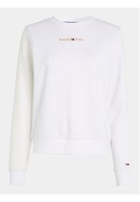 Tommy Jeans Bluza Gold Linear DW0DW16931 Biały Regular Fit. Kolor: biały. Materiał: bawełna, syntetyk #8